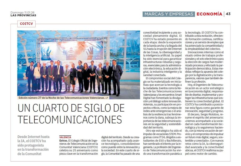  ¡El COITCV–AVIT en Las Provincias!