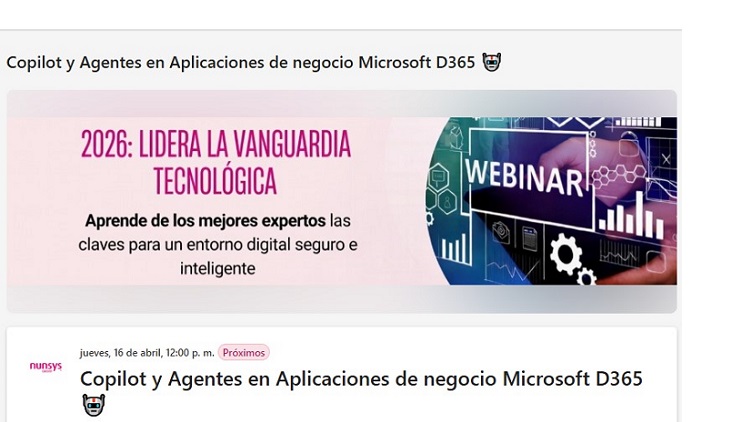 Webinar: Copilot y Agentes en Aplicaciones de negocio Microsoft D365