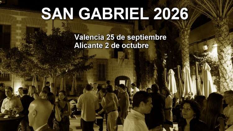 Cena San Gabriel 25 septiembre en Valencia y 2 de octubre en Alicante